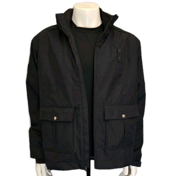 Flying Cross Duty Jacket Men's Med-Tall Waterproof Black Zip-out Quilt Lining - Picture 9 of 10